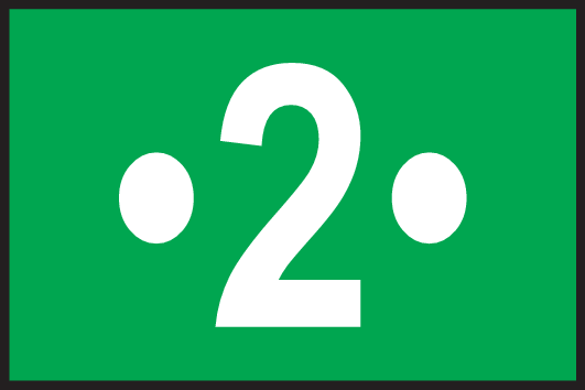 Wegzeichen/Zahlen mit Punkten/0093_white_dot1dot_bggreen.png